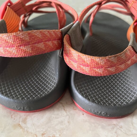 Chaco Sz 9 Wmns ZX/2 Cloud Dual Adjustable Straps Cushioned Sandal Orange/Pink - Picture 4 of 12